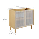 Calla 24" Perforated Metal Bathroom Vanity Cabinet