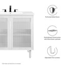 Calla 24" Perforated Metal Bathroom Vanity Cabinet