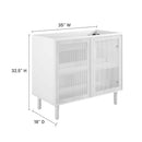 Calla 24" Perforated Metal Bathroom Vanity Cabinet