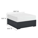 Tahoe Outdoor Patio Powder-Coated Aluminum Ottoman by Modway by HouseOfZazla