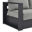 Tahoe Outdoor Patio Powder-Coated Aluminum Modular Left-Facing Loveseat by HouseOfZazla