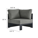 Tahoe Outdoor Patio Powder-Coated Aluminum Modular Corner Chair by Modway by HouseOfZazla