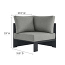 Tahoe Outdoor Patio Powder-Coated Aluminum Modular Corner Chair by Modway by HouseOfZazla