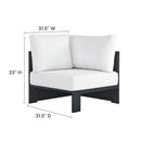 Tahoe Outdoor Patio Powder-Coated Aluminum Modular Corner Chair by Modway by HouseOfZazla