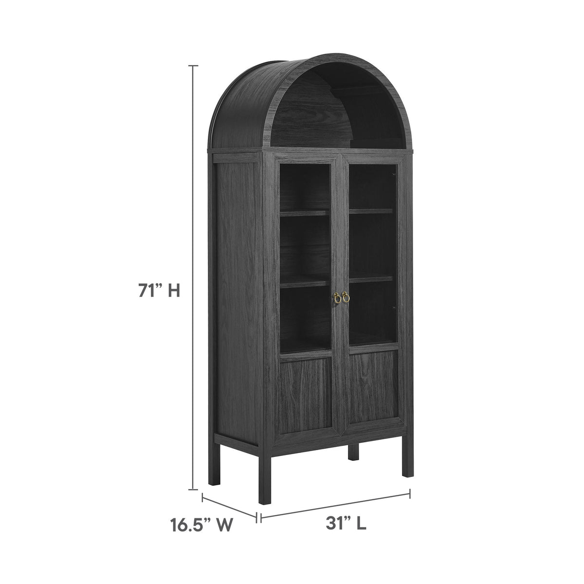 Tessa Tall Arched Storage Display Cabinet by Modway, photo 17 of 21