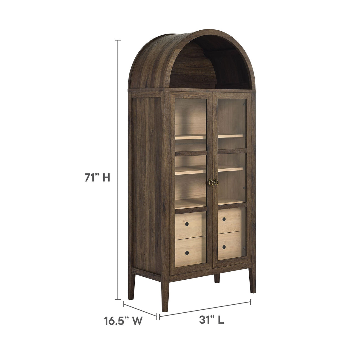 Nolan Tall Arched Storage Display Cabinet by Modway, photo 20 of 28