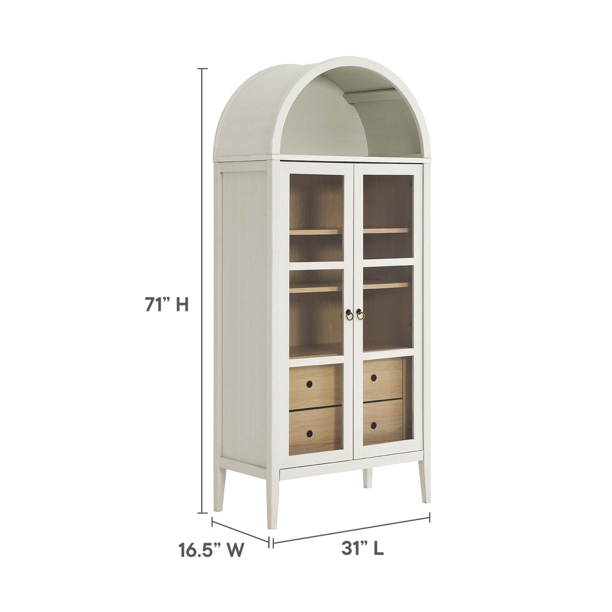 Nolan Tall Arched Storage Display Cabinet by Modway, photo 2 of 28