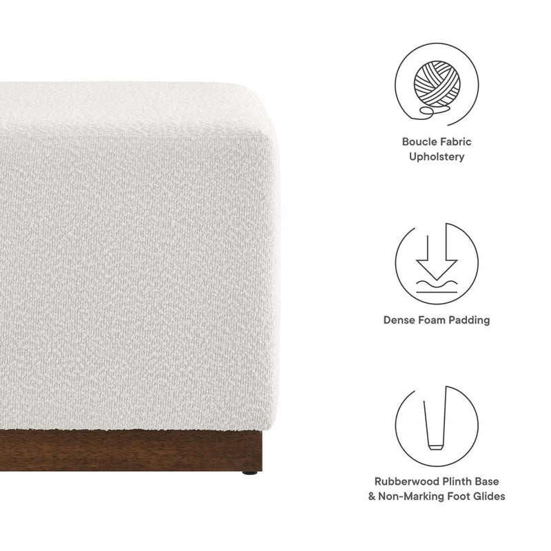Tilden 17" Square Boucle Upholstered Ottoman by Modway, photo 2 of 7
