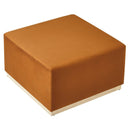 Tilden Large 28" Square Performance Velvet Upholstered Ottoman by HouseOfZazla
