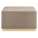 Tilden Large 28" Square Performance Velvet Upholstered Ottoman by HouseOfZazla