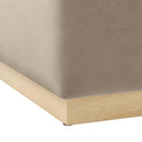 Tilden Large 28" Square Performance Velvet Upholstered Ottoman by HouseOfZazla