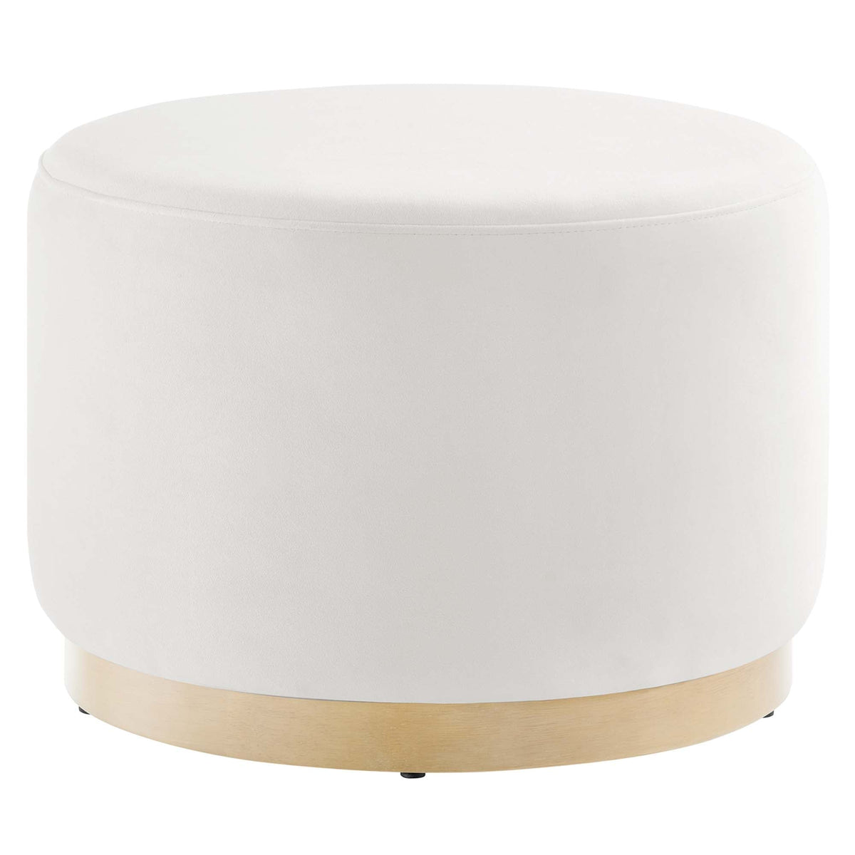 Tilden Large 23" Round Performance Velvet Upholstered Ottoman, photo 35 of 44