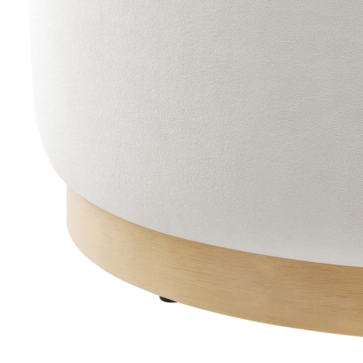 Tilden Large 23" Round Performance Velvet Upholstered Ottoman, photo 19 of 44