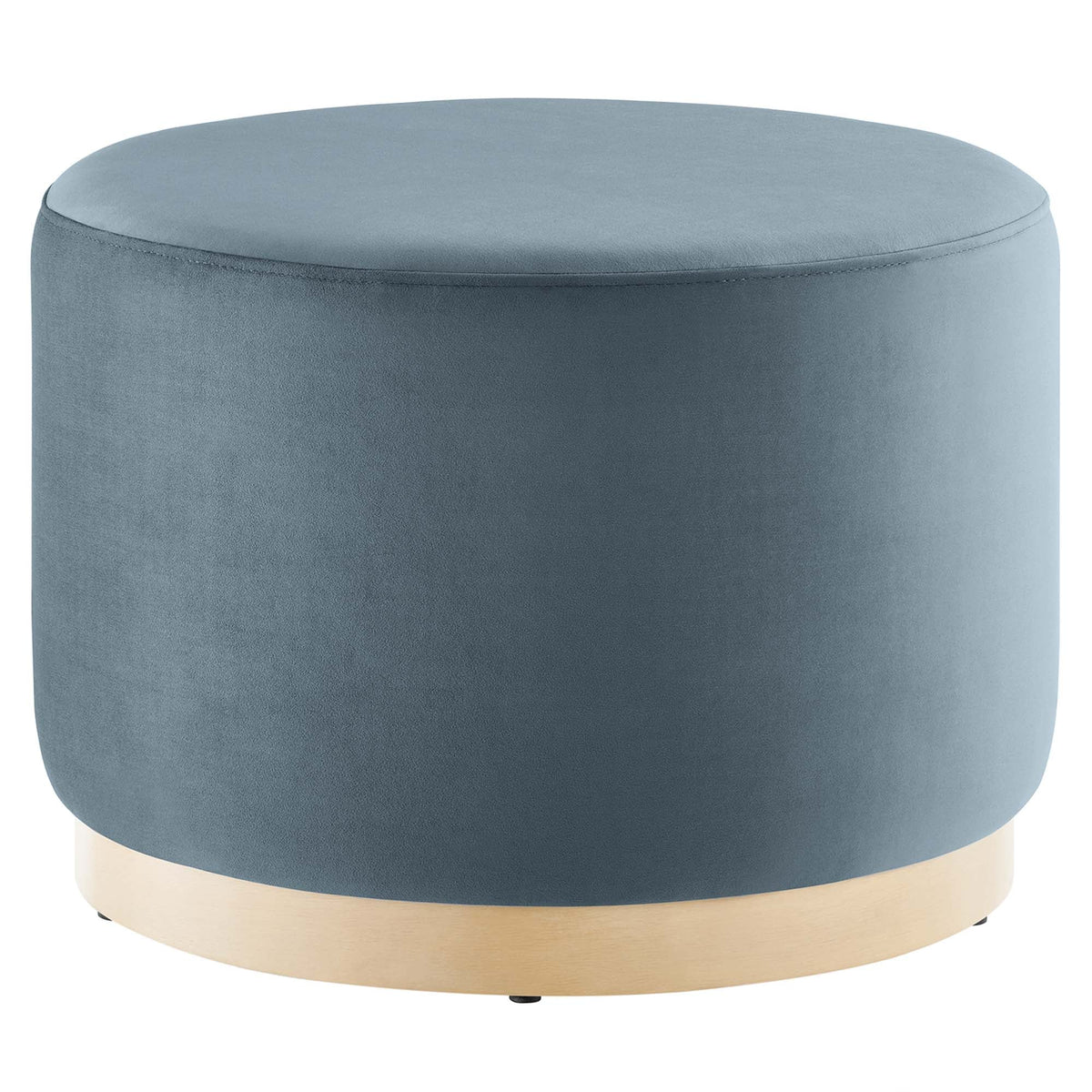 Tilden Large 23" Round Performance Velvet Upholstered Ottoman, photo 34 of 44