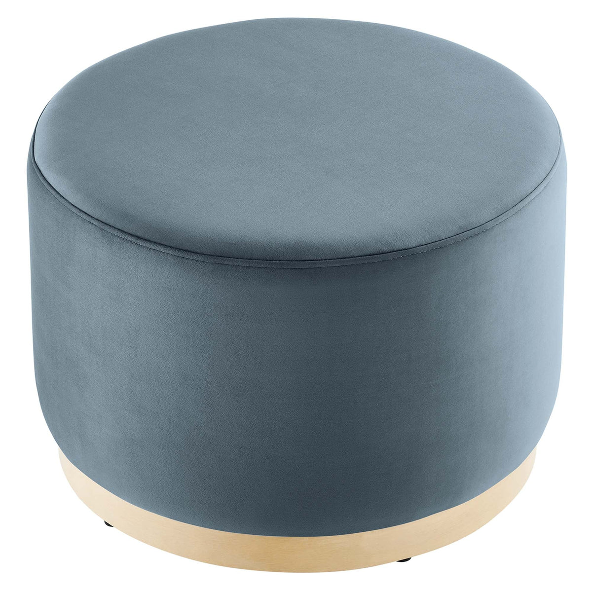 Tilden Large 23" Round Performance Velvet Upholstered Ottoman, photo 22 of 44