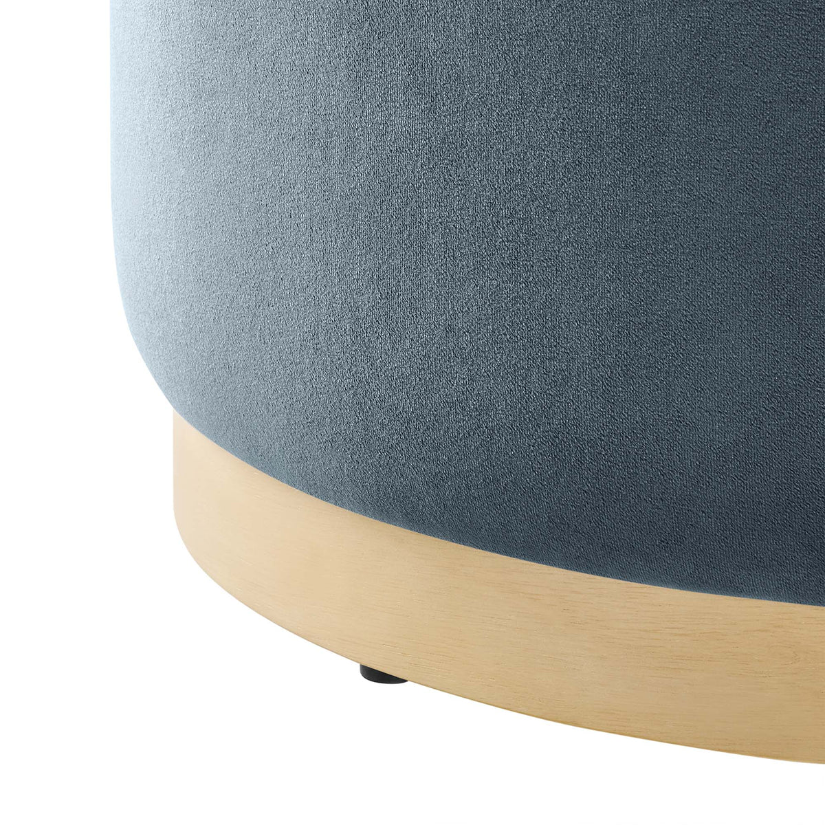 Tilden Large 23" Round Performance Velvet Upholstered Ottoman, photo 18 of 44