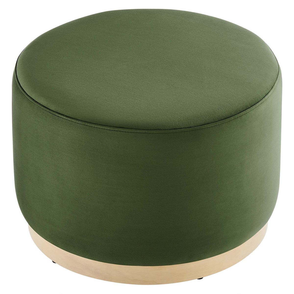 Tilden Large 23" Round Performance Velvet Upholstered Ottoman, photo 21 of 44