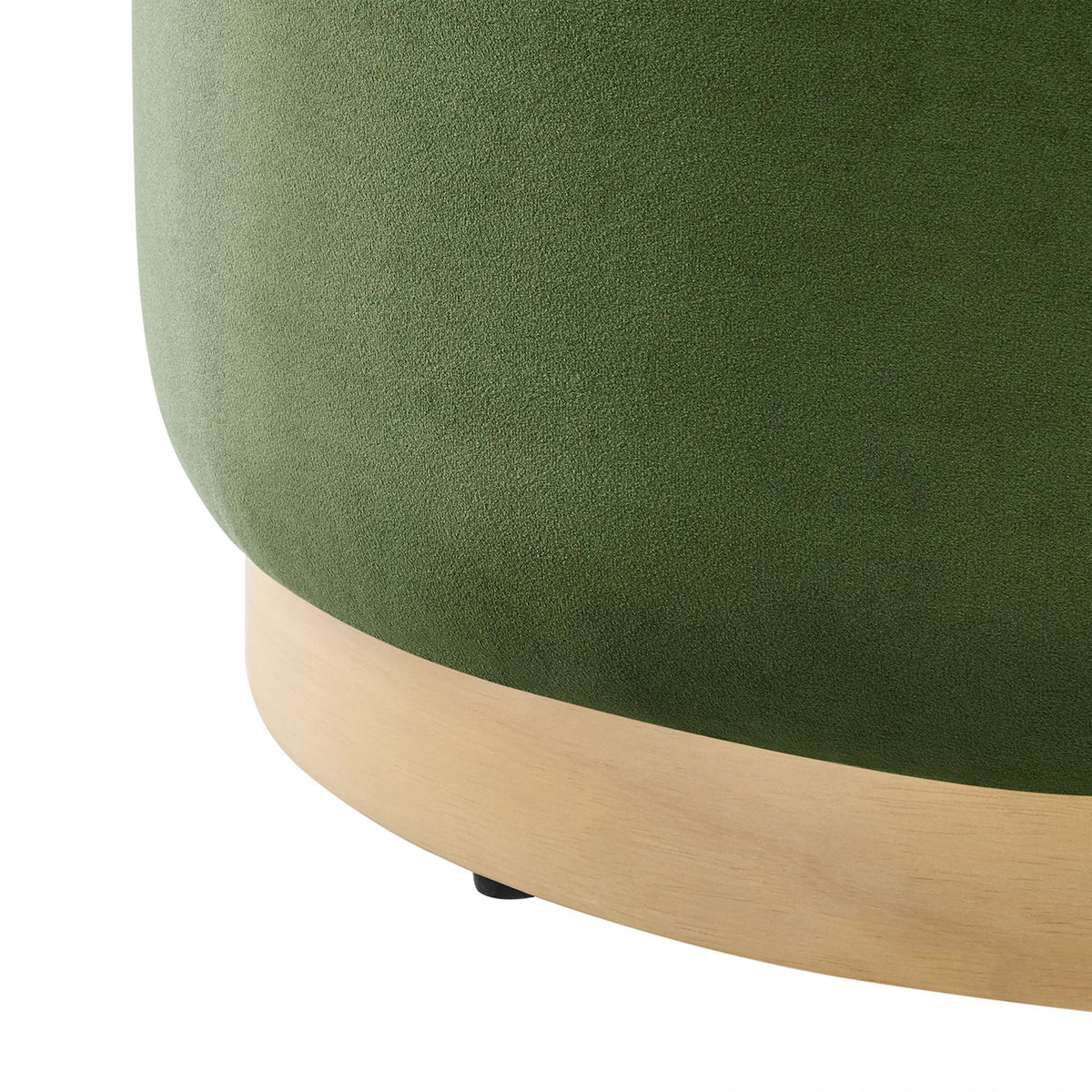 Tilden Large 23" Round Performance Velvet Upholstered Ottoman, photo 17 of 44