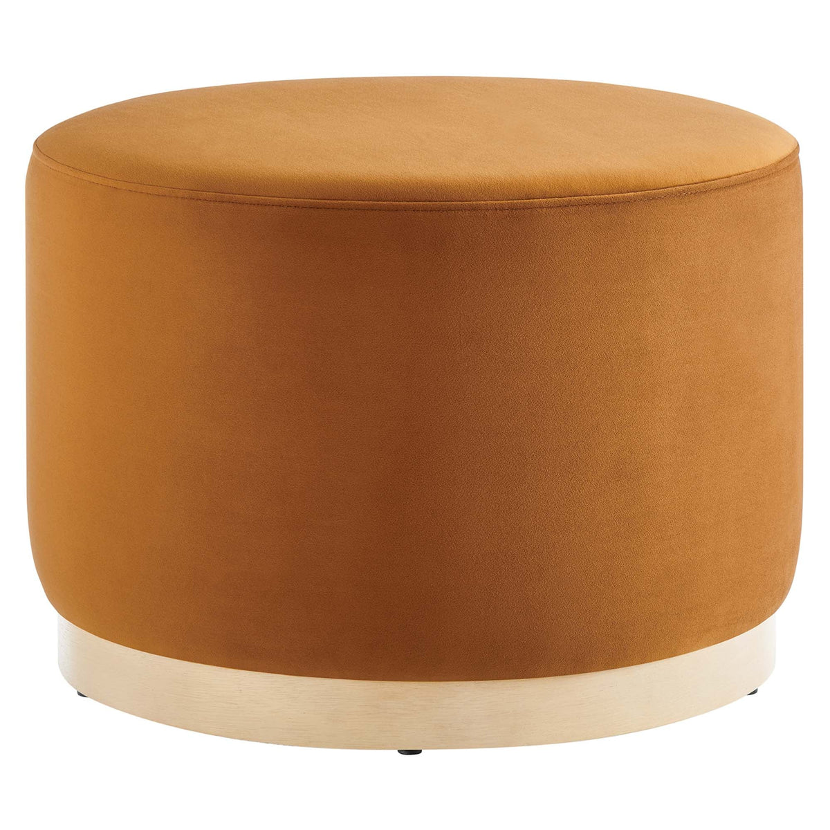 Tilden Large 23" Round Performance Velvet Upholstered Ottoman, photo 32 of 44