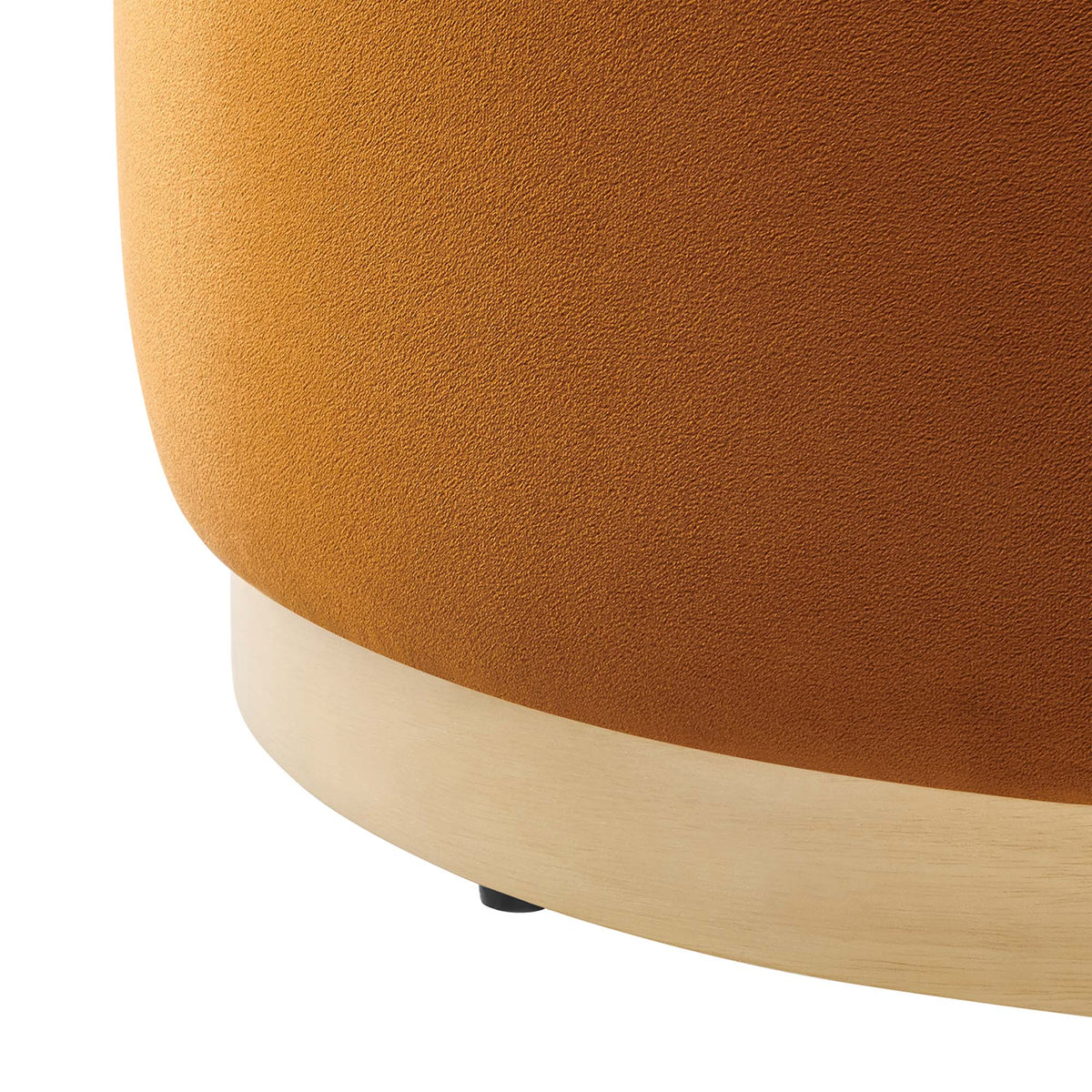 Tilden Large 23" Round Performance Velvet Upholstered Ottoman, photo 16 of 44