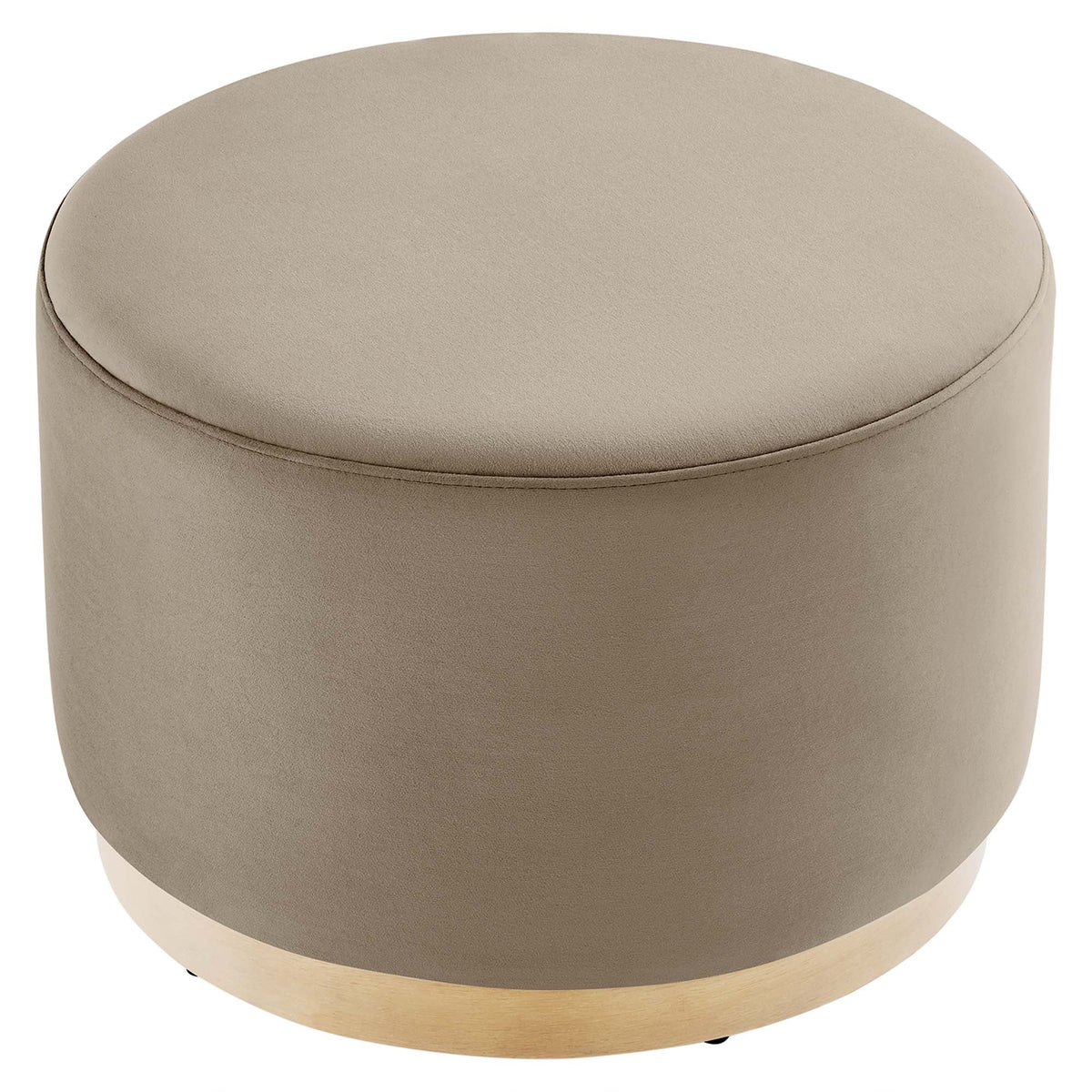 Tilden Large 23" Round Performance Velvet Upholstered Ottoman, photo 4 of 44