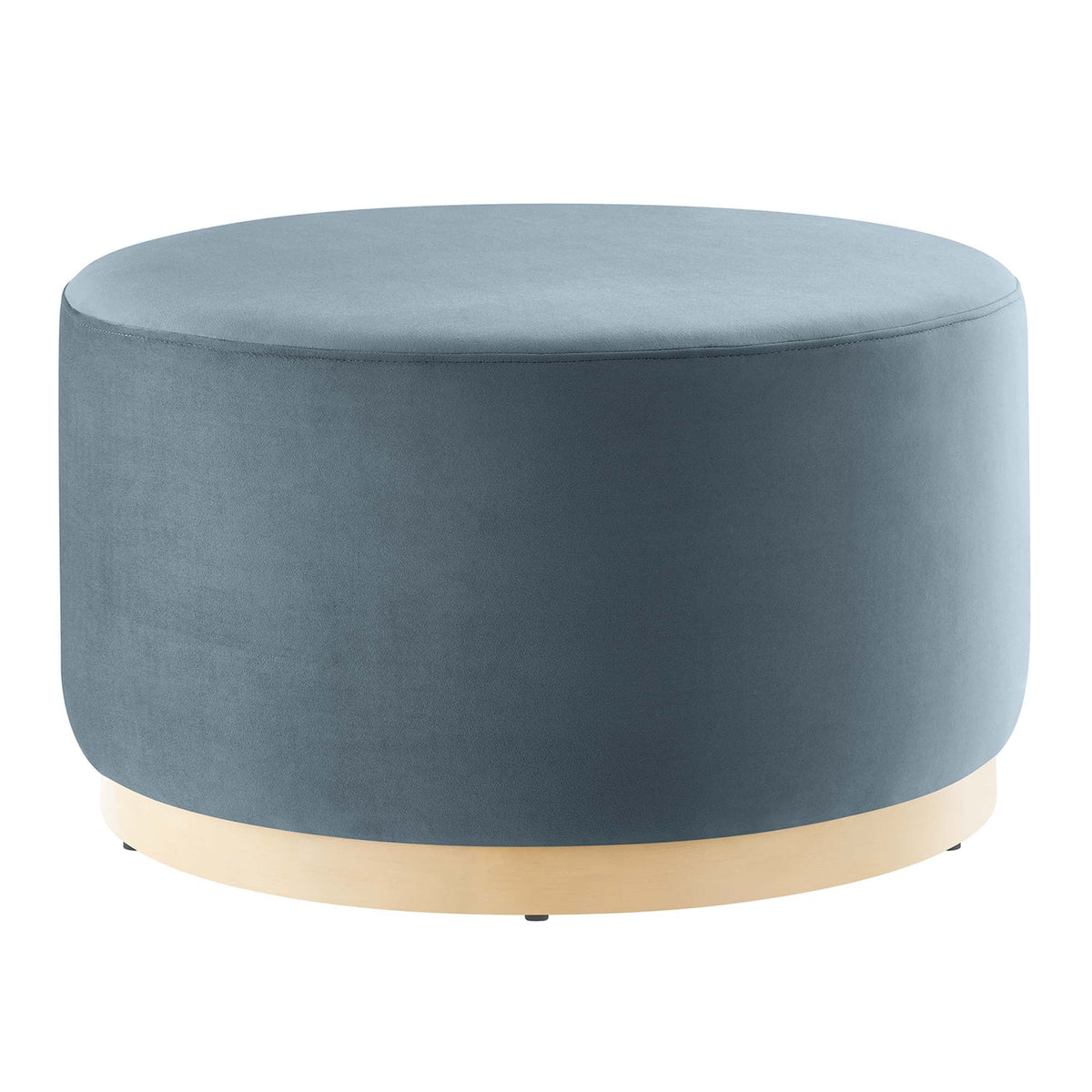 Tilden Large 23" Round Performance Velvet Upholstered Ottoman, photo 43 of 44