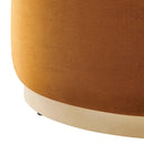Tilden Large 29" Round Performance Velvet Upholstered Ottoman by HouseOfZazla