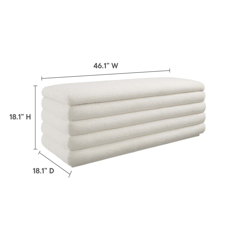 Mezzo Boucle Upholstered Storage Bench by Modway, photo 3 of 7