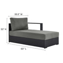Tahoe 2-Piece Outdoor Aluminum Chaise Sectional Sofa by HouseOfZazla