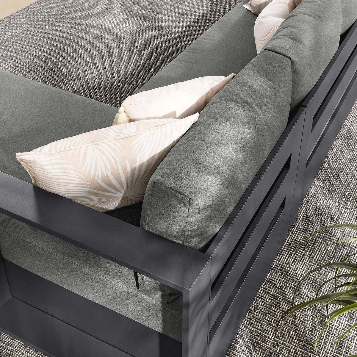 Tahoe 2-Piece Outdoor Aluminum Chaise Sectional Sofa, photo 9 of 21