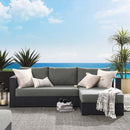 Tahoe 2-Piece Outdoor Aluminum Chaise Sectional Sofa by HouseOfZazla