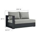 Tahoe 2-Piece Outdoor Aluminum Chaise Sectional Sofa by HouseOfZazla