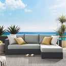 Tahoe 2-Piece Outdoor Aluminum Chaise Sectional Sofa by HouseOfZazla