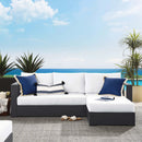 Tahoe 2-Piece Outdoor Aluminum Chaise Sectional Sofa by HouseOfZazla