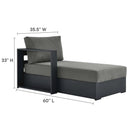 Tahoe 2-Piece Outdoor Patio Powder-Coated Aluminum Sectional Sofa Set by HouseOfZazla