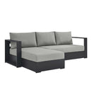 Tahoe 2-Piece Outdoor Patio Powder-Coated Aluminum Sectional Sofa Set by HouseOfZazla