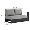 Tahoe 2-Piece Outdoor Patio Powder-Coated Aluminum Sectional Sofa Set by HouseOfZazla
