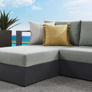Tahoe 2-Piece Outdoor Patio Powder-Coated Aluminum Sectional Sofa Set by HouseOfZazla