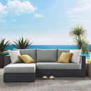 Tahoe 2-Piece Outdoor Patio Powder-Coated Aluminum Sectional Sofa Set by HouseOfZazla