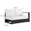 Tahoe 2-Piece Outdoor Patio Powder-Coated Aluminum Sectional Sofa Set by HouseOfZazla
