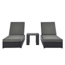 Tahoe 3-Piece Outdoor Patio Chaise Lounge Set by HouseOfZazla