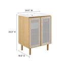 Calla 24" Perforated Metal Bathroom Vanity by Modway by HouseOfZazla