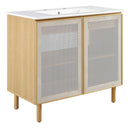Calla 36" Perforated Metal Bathroom Vanity by Modway by HouseOfZazla