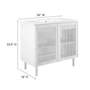 Calla 36" Perforated Metal Bathroom Vanity by Modway by HouseOfZazla
