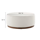 Tilden Large 38" Round Boucle Upholstered Ottoman by Modway by HouseOfZazla