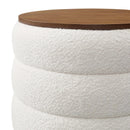 Mezzo Round Boucle Fabric Storage Ottoman by Modway by HouseOfZazla