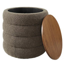 Mezzo Round Boucle Fabric Storage Ottoman by Modway by HouseOfZazla