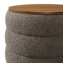 Mezzo Round Boucle Fabric Storage Ottoman by Modway by HouseOfZazla