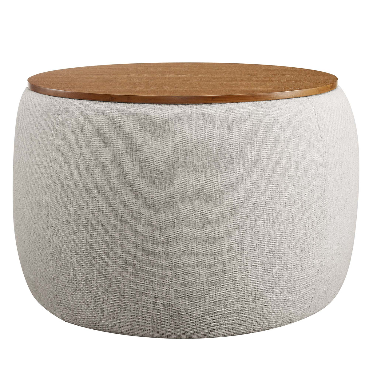 Perla Woven Heathered Fabric Upholstered Storage Ottoman by Modway, photo 14 of 14