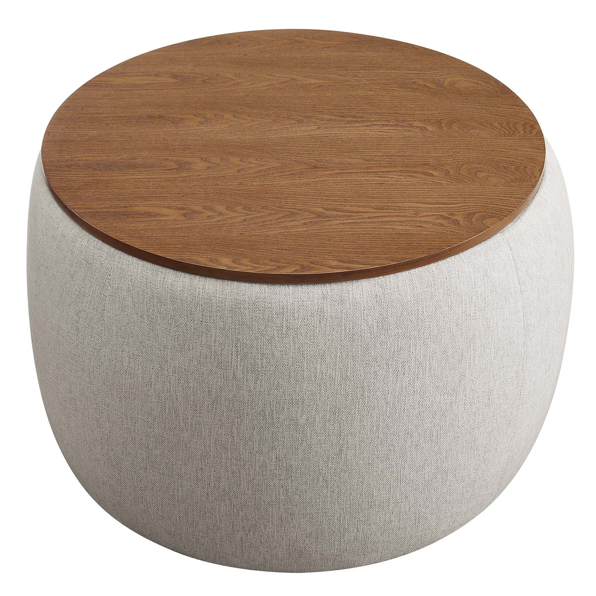 Perla Woven Heathered Fabric Upholstered Storage Ottoman by Modway, photo 10 of 14